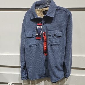 Blue Sherpa-Lined Men's Jacket